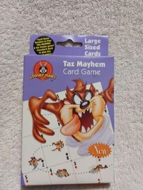 Vintage Looney tunes taz mayhem card game
